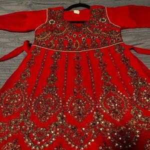 Red & Gold Kids Fancy Dress